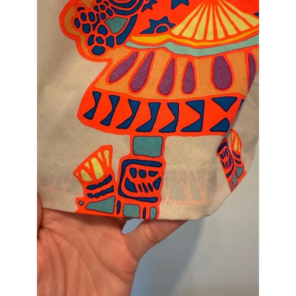 Mara Hoffman Strapless Mini Dress Multi-Color Boho Tribal Print 2 EUC - Picture 4 of 11